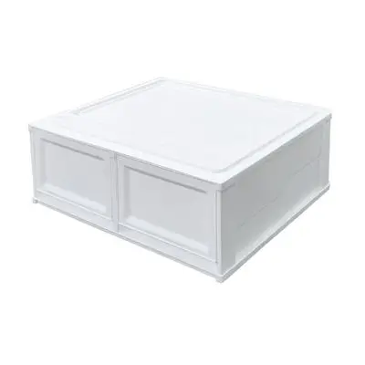 KASSA HOME Moza Stackable Plastic Drawer (WIN-DRW-6050-LH), 60 x 50 x 22.95 cm. White Color