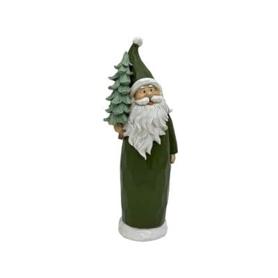 ตุ๊กตาเรซิน Santa with Christmas Tree Xmas23 KASSA HOME รุ่น HP214193-ZGR1 สีเขียว