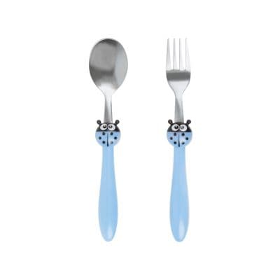 SANDI Ladybug Spoon and Fork Set (UTLB-0029) Blue