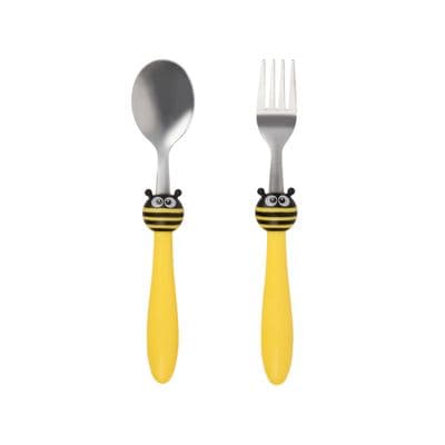 SANDI Ladybug Spoon and Fork Set (UTLB-0031) Yellow