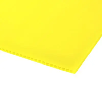 แผ่นฟิวเจอร์บอร์ด หนา 3 มม. PLANGO ขนาด 65 x 49 ซม. สีเหลือง