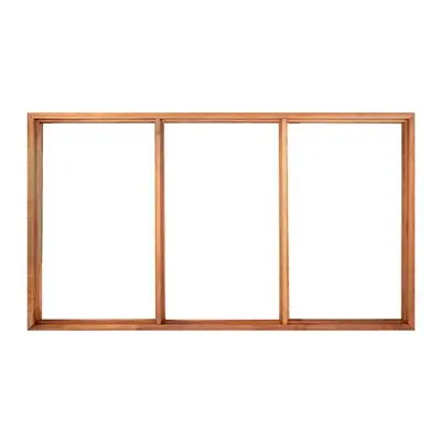Wood Window Frame KP 3 Channel Size  60 x 110 cm Red