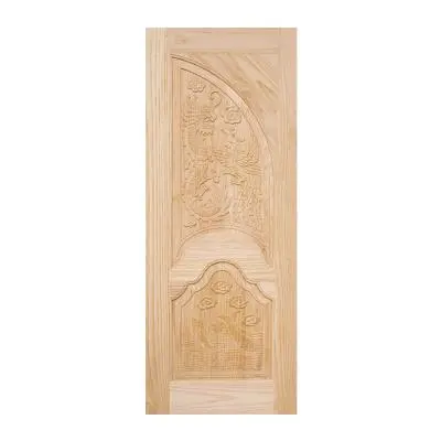 WINDOORS New Zealand Pine Wood Door (LA.111), 80 x 200 cm, Natural, (Undrilled Doorknob Hole)