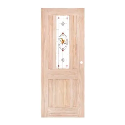 New Zealand Pine Door WINDOORS BURRA Size 90 x 200 cm (Undrilled Doorknob Hole)