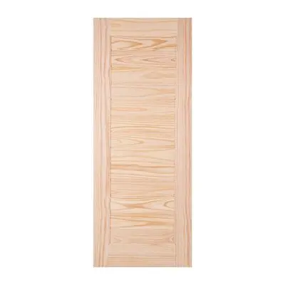 WINDOOR New Zealand Pine Door (L 162), 100 x 200 cm, Yellowish White, (Do not drill the knob)
