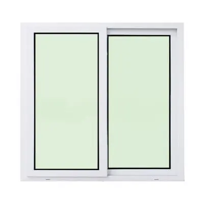 UPVC Sliding Window 2 Panels WINSTAR 7.3WWSWG Size 120 x 110 cm White