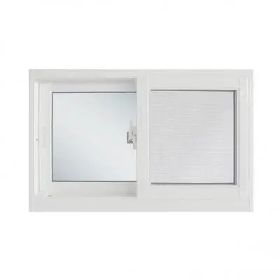 J-TRUSTAluminium Sliding Window (2 Panels and Insect Screen SS), 80 x 50 cm, White