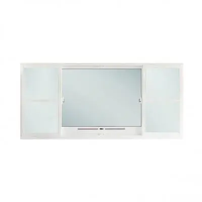J-TRUST Aluminium Sliding Window (3 Panels and Insect Screen+ven SFS), 240 x 110 cm, White