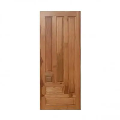 ประตูไม้สยาแดง 6 ฟักลายจีน ทำสี WOOD PRO ขนาด 80 x 200 ซม. สีน้ำตาล