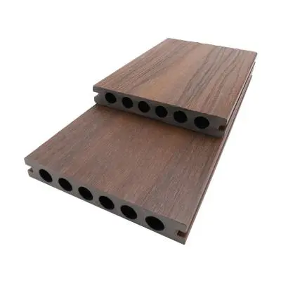 THAISUN Floor Plank, Hollow Pattern, Groove-Grain Pattern WPC ( Luxury), 14.5 x 240 x 2.2 cm, Lapach