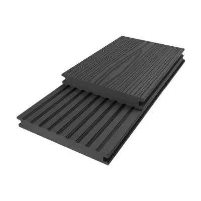 ไม้พื้น WPC THAISUN รุ่น แบบตัน 3D  ขนาด 14 x 240 x 2 ซม. สีดำ