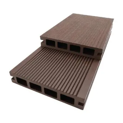 Floor Plank, Hollow Pattern, Groove-Grain Pattern THAISUN Size 13.5 x 240 x 2.5 cm Red Brown