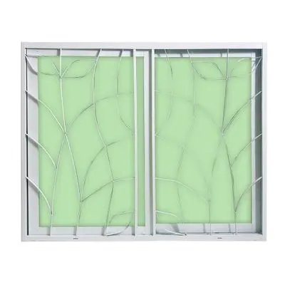 WINKING Aluminum Sliding Window with Wrought Iron and Mosquito Net (WKALWWG), 120 x 110 cm