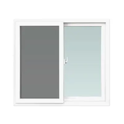 Sliding Window UPVC ECO 60 FRAMEX 2 panes + mosquito net SS Size 100 x 100 cm White