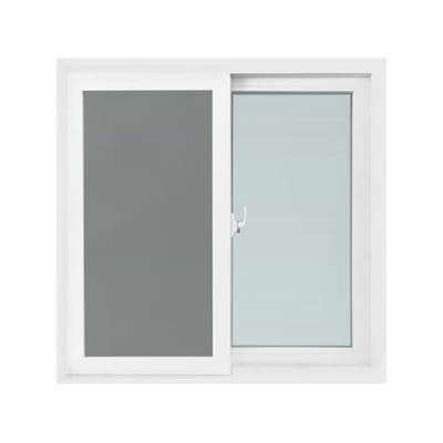 Sliding Window UPVC ECO 60 FRAMEX 2 panes + mosquito net SS Size 100 x 110 cm White