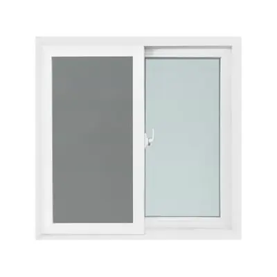 Sliding Window UPVC ECO 60 FRAMEX 2 panes + mosquito net SS Size 120 x 110 cm White