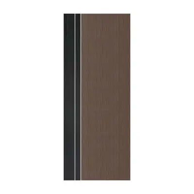 ECO DOOR UPVC Door (PC2), 80 x 200 cm, Grey Two-Tone (Do not drill the knob)