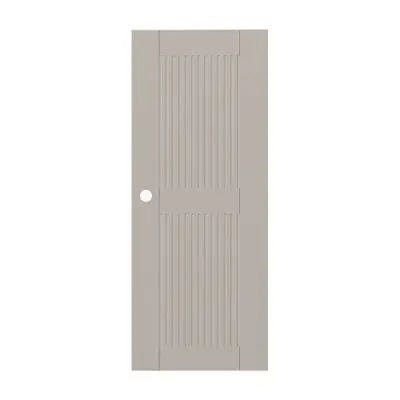 MASTERWOOD MJR002 UPVC Door External VINYL (Door Knob Hole), 80 x 200 cm, Beige