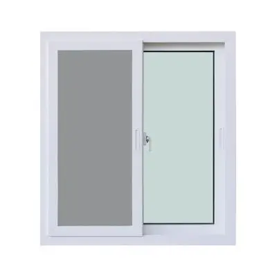 FRAMEX Sliding Window 2 panes with Mosquito Net and Laminated Glass (F100),100 x 110 cm, White
