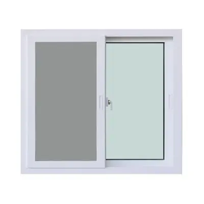 FRAMEX Sliding Window 2 panes with Mosquito Net and Laminated Glass (F100), 120 x 110 cm, White