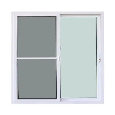 FRAMEX Siding Door 2 Panes with Mosquito Net and Laminated Glass (F100), 200 x 205 cm, White