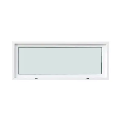 FRAMEX UPVC Fixed Window Laminated Glass (F100), 100 x 40 cm, White