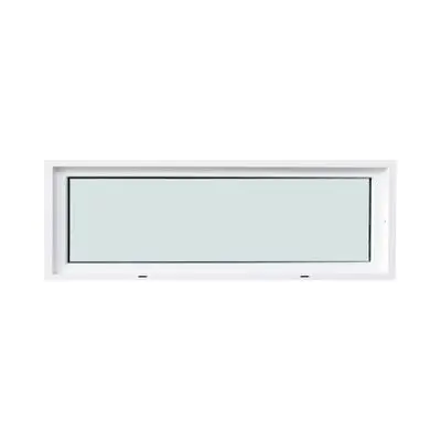 FRAMEX UPVC Fixed Window Laminated Glass (F100), 120 x 40 cm, White