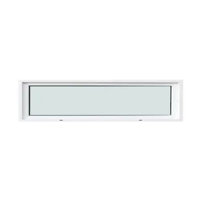 FRAMEX UPVC Fixed Window Laminated Glass (F100), 160 x 40 cm, White