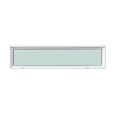 FRAMEX UPVC Fixed Window Laminated Glass (F100), 180 x 40 cm, White