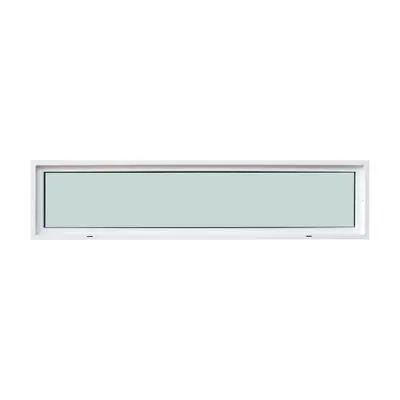 FRAMEX UPVC Fixed Window Laminated Glass (F100), 200 x 40 cm, White