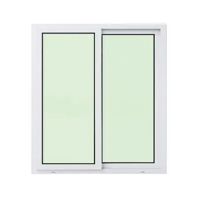 WINSTAR UPVC Sliding Window No Mosquito Net, 100 x 100 cm, White Color