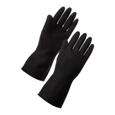 Rubber Glove Chemical KVB Size 10 Inch Black