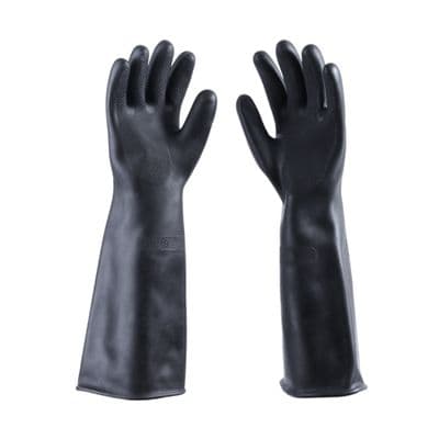 Rubber Glove Chemical KVB Size 18 Inch Black