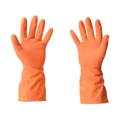 ถุงมือยาง ลาเท็กซ์ ทำความสะอาด PARAGON รุ่น 75-117228 14 มม. x 12 นิ้ว ขนาด M สีส้ม