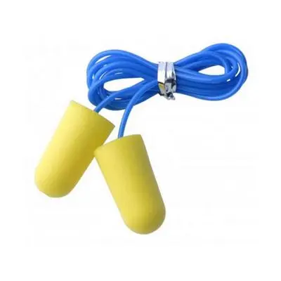 Disposable PU Foam Earplugs with Cord YAMADA YMD519 Yellow-Blue