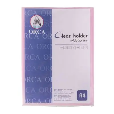 Display File with Pocket 30 Sheets ORCA NHA-131 Size A4 Pink