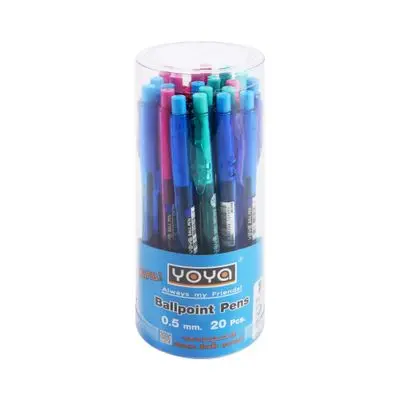 Ball Pen YOYA No. 1015 Size 0.5 MM. (Pack 20 Pcs.) Blue