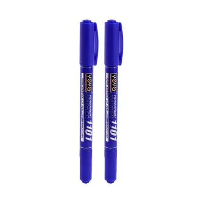 ปากกาเขียนซีดี 2 หัว YOYA รุ่น 1101 (แพ็ก 2 ด้าม) สีน้ำเงิน