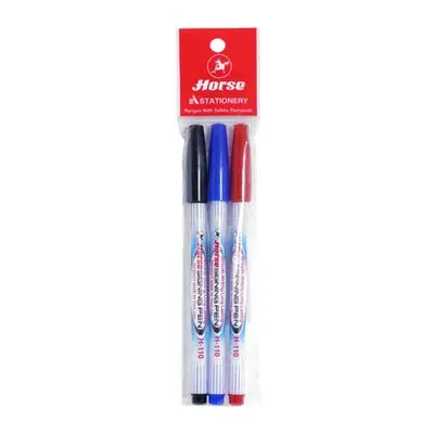 ปากกาเมจิก HORSE รุ่น H-110 (แพ็ก 3 ด้าม) หลายสี