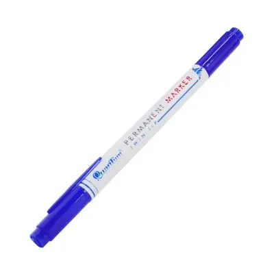 ปากกาเขียน DVD 2 หัว QUANTUM รุ่น QDVD1020 สีน้ำเงิน