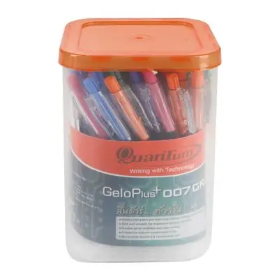 QTM Pen (GELOPLUS 007HITZ),Size 0.7 MM., Pack 50 Pcs., Assorted Color