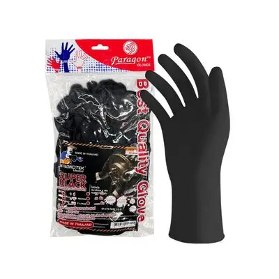 Super Black Nitrile Gloves MICROTEX No.75-367328 Size L (Pack 20 Pcs.) Black
