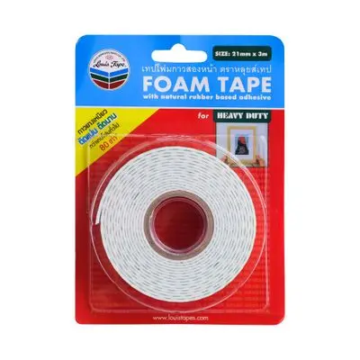 Foam Tape LOUIS Size 21 MM.x 3 M. White
