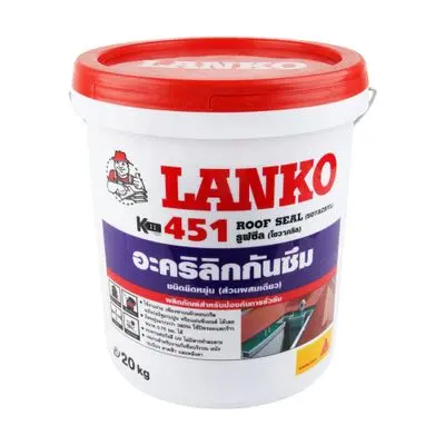 Acrylic Flexible Waterproofing LANKO No. 451 ROOF SEAL Size 20 KG. Grey