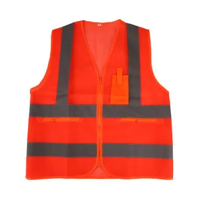 เสื้อกั๊กสะท้อนแสงซิปกลาง 3 กระเป๋า GIANT KINGKONG รุ่น HS759 ขนาด 63 x 53 ซม. สีส้ม