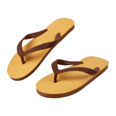 Rubber Slippers NANYANG No. 200 Size 9 Yellow - Brown