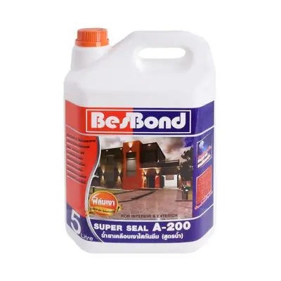 น้ำยาเคลือบเงาใสกันซึม (สูตรน้ำ) BESBOND รุ่น A-200 ความจุ 5 ลิตร สีใส