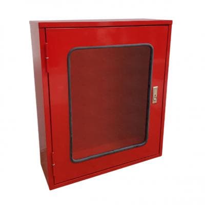 Double Fire Extinguisher Cabinet FIREMAN PRO Size 60 x 70 x 20 cm Red