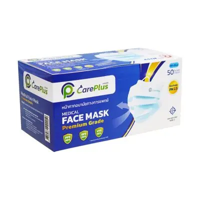 CAREPLUS Facemask Midical Grade, 50 Pcs./Box, Blue