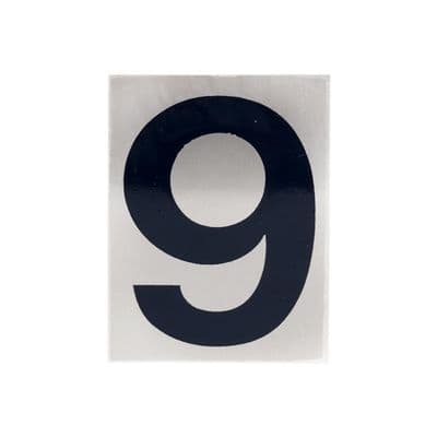 Number Signage 9 S&T No. 99 9 Size 6.3 CM. Stainless
